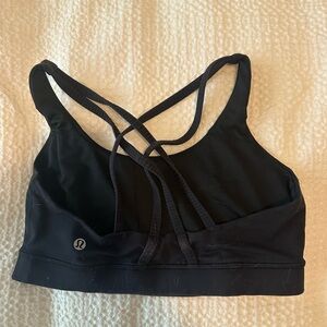 lululemon athletica Black Strappy Back Sports Bra
